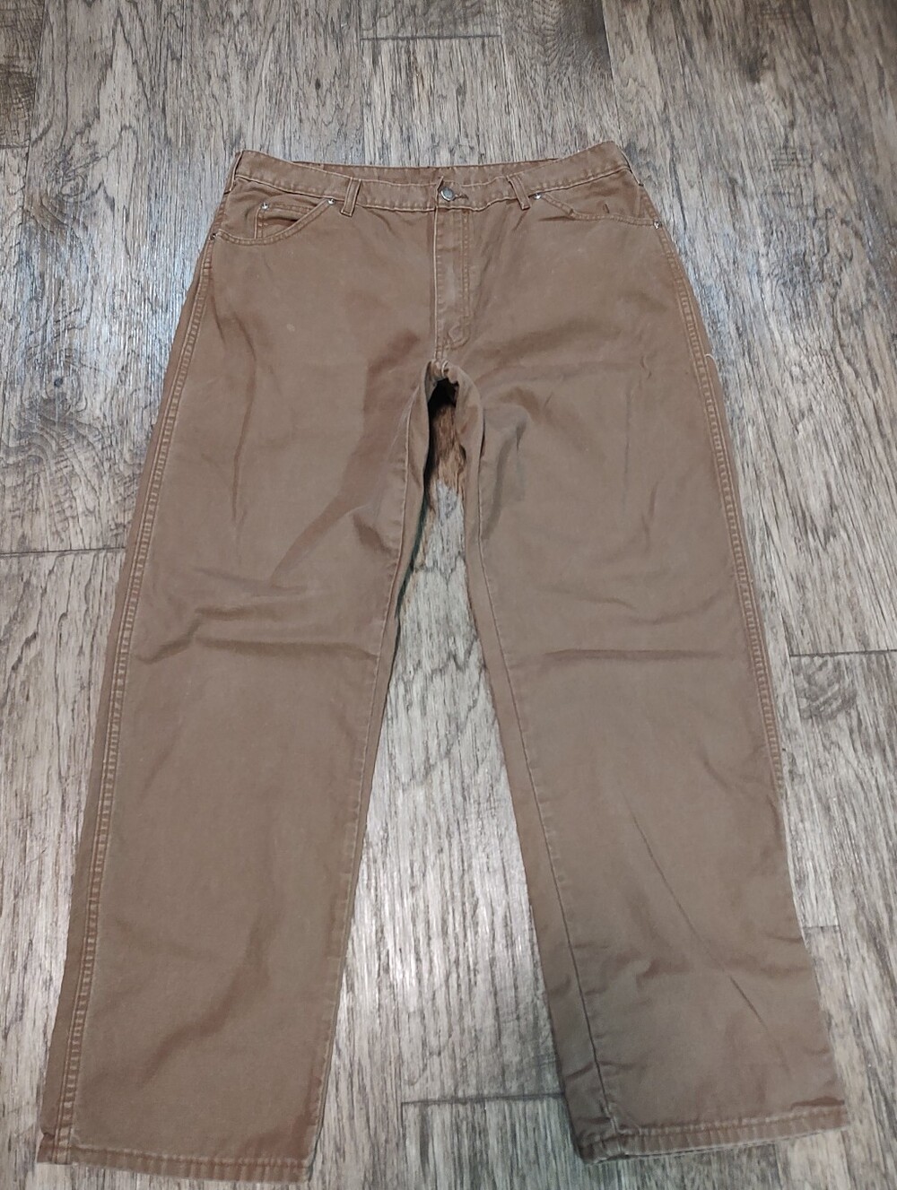 Dickies Men's Brown Chinos - Straight Leg Size 36/30